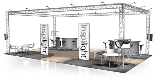 Naxpro-Truss Messestand FD 33-10 x 6 x 3,5 m (LxBxH) - 60 m² Aluminium Modern Silber