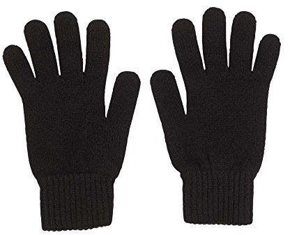 100% Kaschmir Herren Handschuhe hergestellt in Schottland (schwarz)