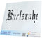 INDIGOS UG Auto Aufkleber Auto - 200x80 mm - Stadt Karlsruhe - schwarz - Selbstklebender Sticker für Auto, Fenster, Bus oder LKW