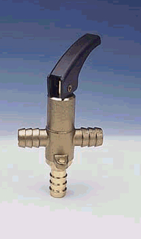 Reich Ablassventil aus Kunststoff mit 2 Eingängen