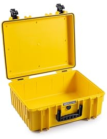 B&W International Mehrzweckkoffer Outdoor 6000 (PP.326) Gelb – Leerkoffer – wasserdicht (IP67), staubdicht, schlagfest, extrem robust