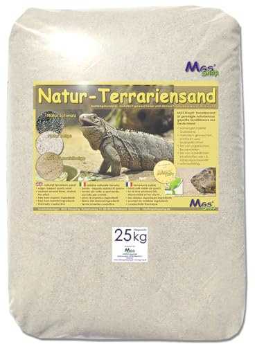 MGS SHOP 25 kg Terrariensand Natur BEIGE weich 0,1-0,3 mm