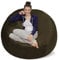 Sofa Sack XXL-Das Neue Komforterlebnis Sitzsack mit Memory Schaumstoff Füllung-Perfekt zum Relaxen im Wohnzimmer oder Schlafzimmer -Samtig weicher Velour Bezug in Talismangrün