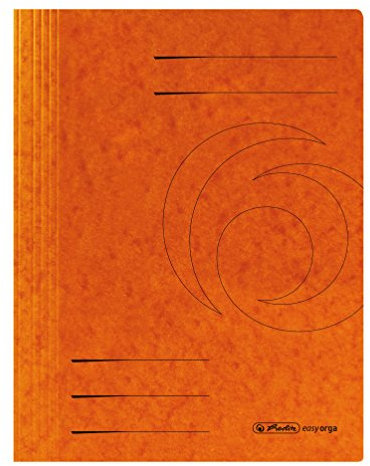 herlitz 10903029 Spiralhefter A4 Quality, orange, kaufmännische Heftung, 25 Stück