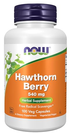 NOW Foods Supplements, Hawthorn Berry 540 mg, Free Radical Scavenger*, Herbal Supplement, 100 Veg Capsules