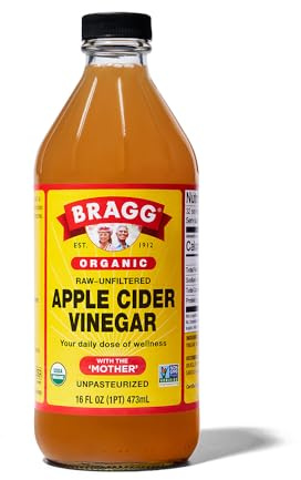 Bragg Apple Cider Vinegar - Organic - Raw - Unfiltered - 16 Oz - 1 Each | Naturally fermented, contains live cultures, no preservatives added, perfect for tonics, dressings & marinades