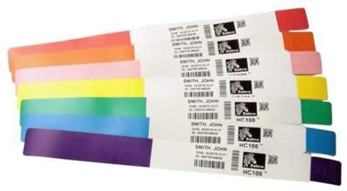 Zebra 10012718-3 - WRISTBAND Z-BAND SPLASH 25X254 - Z-Band Splash Wristbands for LP 2824 Plus, Blue