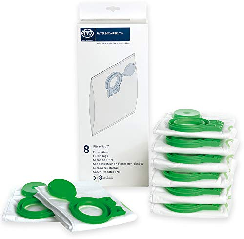 TOP BEUTEL - 8 Filtertüten Staubsaugerbeutel SEBO 8120 ER für Airbelt D - ORIGINAL SEBO