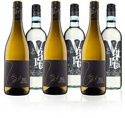 Virgin Wines - Classic Italian Pinot Grigio White Wine Case - 6 Bottles (75cl) - Crisp & Refreshing Selection