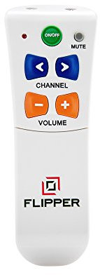 Flipper Telecomando Big Button per anziani, anziani - TV universale - Impostare canali preferiti - Apprendimento - Supporta dispositivi IR