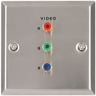 RGB component video wallplate white
