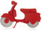 balvi Pizzaschneider Scooter Farbe Rot ABS-Kunststoff/Edelstahl