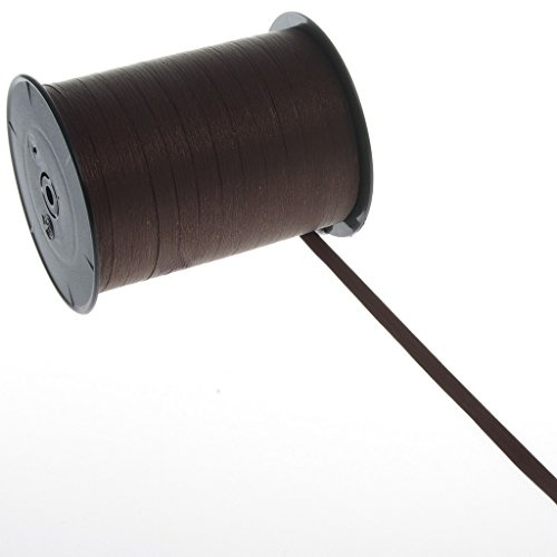 Deko und Band Wetterfestes Polyband mit Holzmaserung - braun - 7 mm - 250 m Rolle - 88
