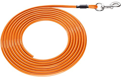 HUNTER Convenience Round Suchleine, Schleppleine, Kunststoff, wasserfest, schmutzabweisend, 0,8 x 1200 cm, neonorange