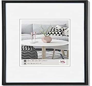 walther design Bilderrahmen schwarz 28 x 35 cm Galeria Kunststoffrahmen KB835H