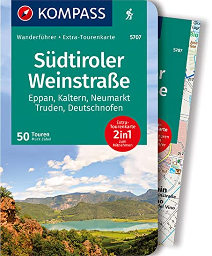 KOMPASS Wanderführer Südtiroler Weinstraße, 50 Touren mit Extra-Tourenkarte: GPS-Daten zum Download