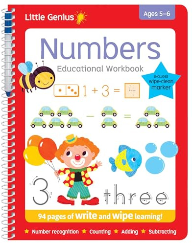 Little Genius Write and Wipe Bind Up - Numbers