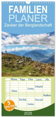 Familienplaner 2025 - Zauber der Berglandschaft mit 5 Spalten (Wandkalender, 21 cm x 45 cm), CALVENDO: Die Schönheit der Berglandschaft (CALVENDO Natur)