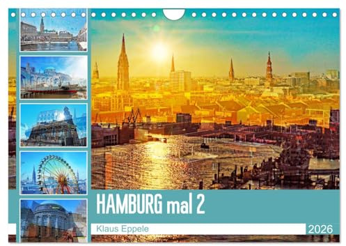 Hamburg mal 2 (Wandkalender 2026 DIN A4 quer), CALVENDO Monatskalender: Faszinierende Doppelbelichtungen Hamburger Highlights (CALVENDO Orte)