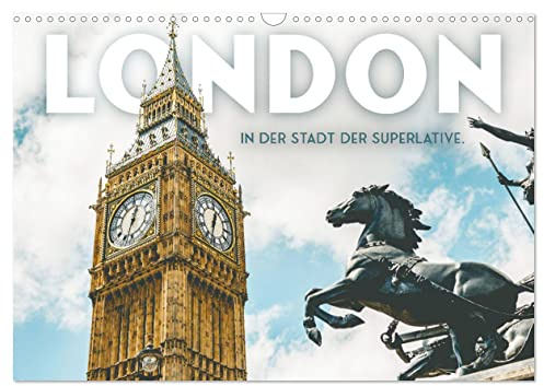 London - In der Stadt der Superlative. (Wandkalender 2026 DIN A3 quer), CALVENDO Monatskalender: Doppeldeckerbusse, Telefonzellen und eine königliche Familie. (CALVENDO Orte)