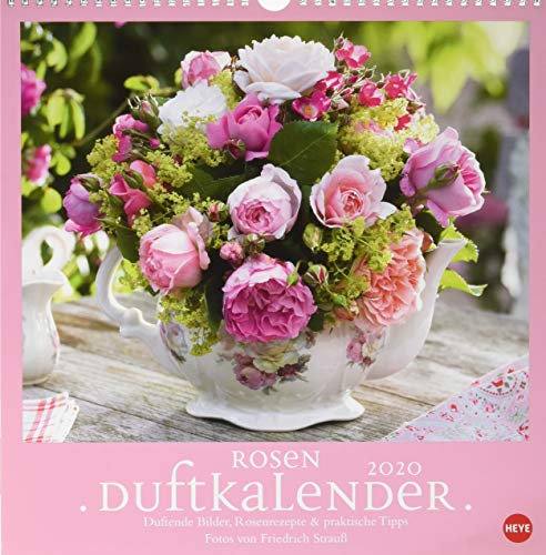 Rosenduftkalender. Duftkalender 2020. Monatskalendarium. Spiralbindung. Format 32 x 33 cm