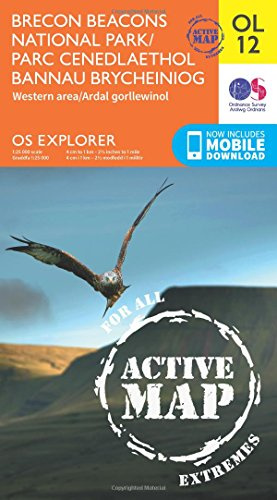 Brecon Beacons National Park / Parc Cenedlaethol Bannau Brycheiniog Map | Weatherproof | Western Area | Ordnance Survey | OS Explorer Active Map OL12 ... Maps | Adventure (OS Explorer Map Active): 12