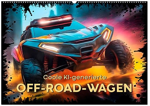 Coole KI-generierte OFF-ROAD-WAGEN (Wandkalender 2026 DIN A2 quer), CALVENDO Monatskalender: Das Feeling dynamischer Straßenszenen (CALVENDO Mobilitaet)