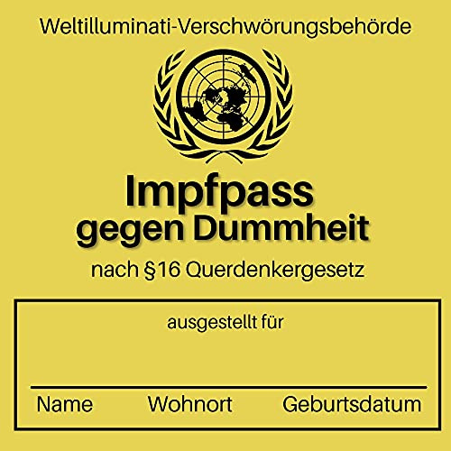 Impfpass gegen Dummheit: nach §16 Querdenkergesetz