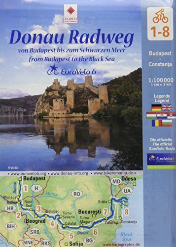 Donau-Radweg von Budapest bis zum Schwarzen Meer 1:100000