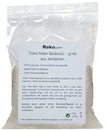 Rekosan Totes Meer Salz 1 kg Badesalz aus Jordanien Meersalz grob