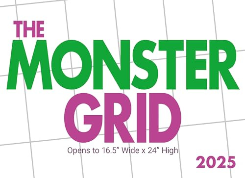 Monster Grid (Sunday Start) Wall Calendar 2025