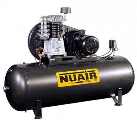 Compresseur d'air bi-étagé réservoir de 500 litres moteur triphasé de 7,5 CV NUAIR