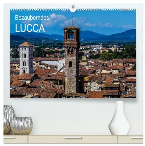 Bezauberndes Lucca (hochwertiger Premium Wandkalender 2026 DIN A2 quer), Kunstdruck in Hochglanz: Lucca, die faszinierende Schönheit in der Toskana (CALVENDO Orte)