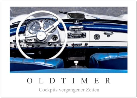 Oldtimer - Cockpits vergangener Zeiten (Wandkalender 2026 DIN A4 quer), CALVENDO Monatskalender: Oldtimer Cockpits mit Charakter und Eleganz aus den Jahren 1926-1966. (CALVENDO Mobilitaet)