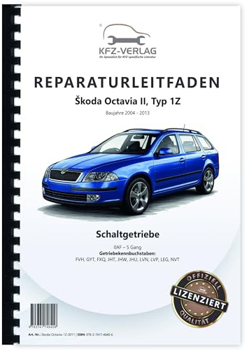 SKODA Octavia 1Z 2004-2013 5 Gang Schaltgetriebe 0AF Kupplung Reparaturanleitung