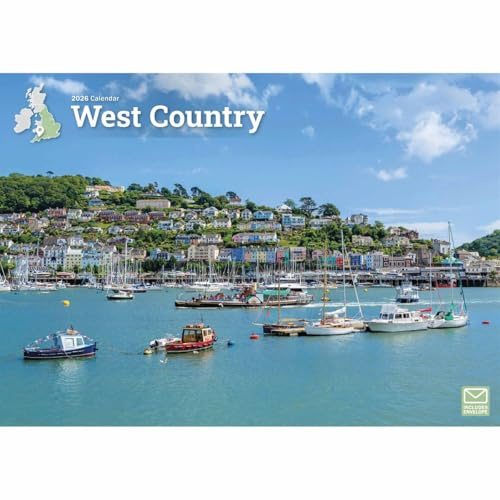 West Country A4 Calendar 2026, Wall Calendars, Month To View, Travel, Gift