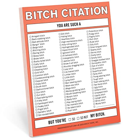 Knock Knock Nifty Note: Bitch Citation