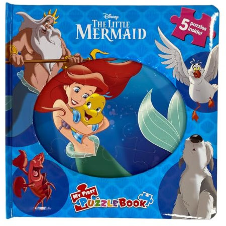 Disney The Little Mermaid My First Puzzle Book - Jigsaw Puzzles for kids, 10-page board book, 5 puzzles to enjoy