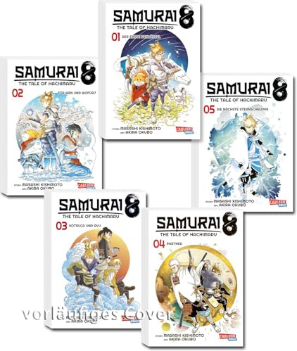 Samurai8 Komplettpack 1-5: The Tale of Hachimaru | Futuristische Manga-Action des Naruto-Schöpfers (Samurai8: The Tale of Hachimaruden)