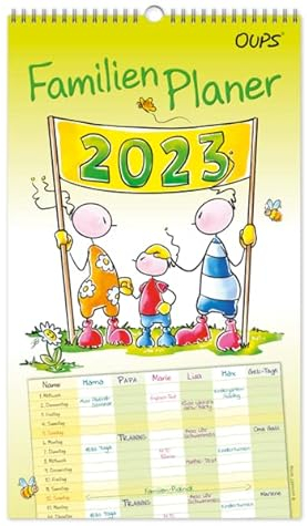 Oups Familienplaner 2023: Mit liebenswerten Gedanken vom kleinen Herzensbotschafter Oups