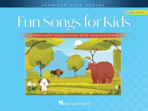 Fun Songs for Kids - 12 Very Easy Piano Solos with Teacher Duets (Jennifer Linn: Early Bird)
