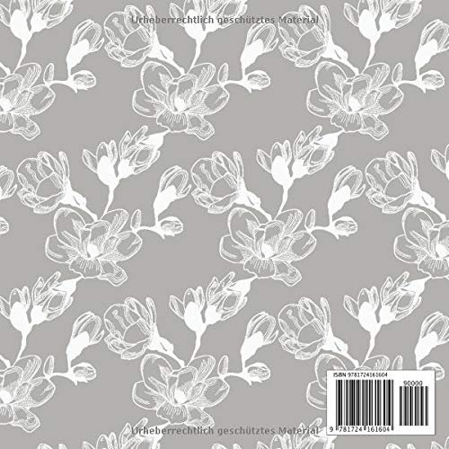 40. Geburtstag Gästebuch: zum Eintragen für Gäste - 110 Seiten - Blumenmuster Beige