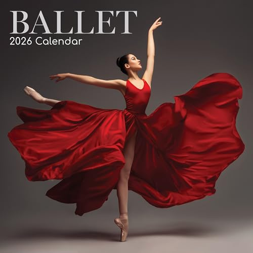 TGSC Ballettkalender 2026, 16 Monate (Septer 2025-Dez. 2026), quadratischer Wandkalender 2026, Planer mit großem Raster für die Organisation zu Hause oder im Büro, Lifestyle 2026/2025, Kalender UK