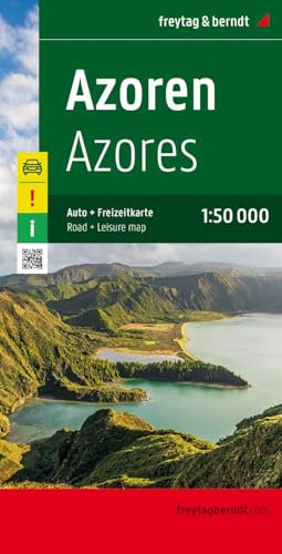 Azoren, Autokarte 1:50.000: Achtung! Besondere Ausflugsziele. Ortsregister mit Postleitzahlen. GPS (freytag & berndt Auto + Freizeitkarten)