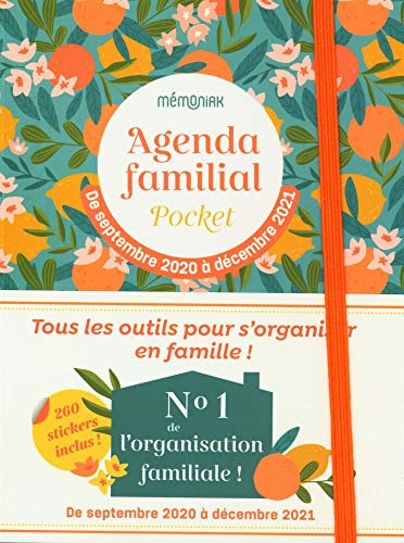 Agenda familial Mémoniak pocket 2020-2021: Avec 260 stickers