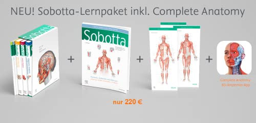 Sobotta Atlas der Anatomie, 3 Bände + Lerntabellen + Poster Collection im Schuber und 6-monatiger Zugang zur Complete Anatomy-App: . (VORKLINIK - Lehrbuch - Urban & Fischer-Verlag)
