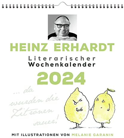Heinz Erhardt – Literarischer Wochenkalender 2024: Illustrierter Wandkalender mit Gedichten
