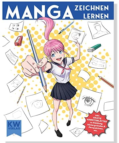 SimplePaper Manga zeichnen lernen - für Anfänger & Fortgeschrittene |Manga und Anime Malbuch mit Anleitungen + Tipps – step by step zum ersten eigenen Manga Buch
