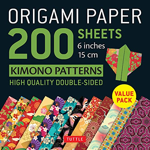 Origami Paper 200 Sheets Kimono Patterns 6 (15 CM): Tuttle Origami Paper: Double-Sided Origami Sheets Printed with 12 Patterns (Instructions for 6 Projects Included)