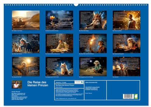 Die Reise des kleinen Prinzen (Wandkalender 2025 DIN A2 quer), CALVENDO Monatskalender